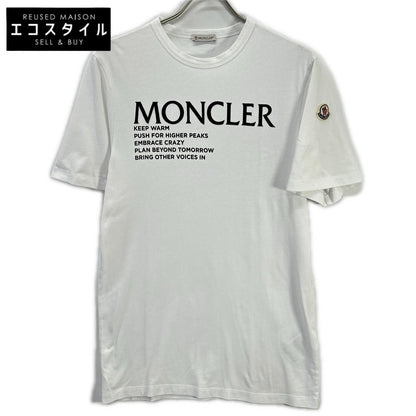 MONCLER モンクレール ホワイト G20918C00042 21年製 フロッキー Tシャツ トップス