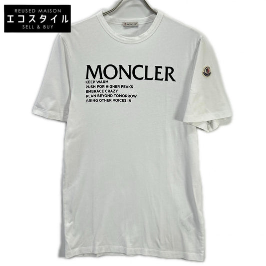 MONCLER モンクレール ホワイト G20918C00042 21年製 フロッキー Tシャツ トップス