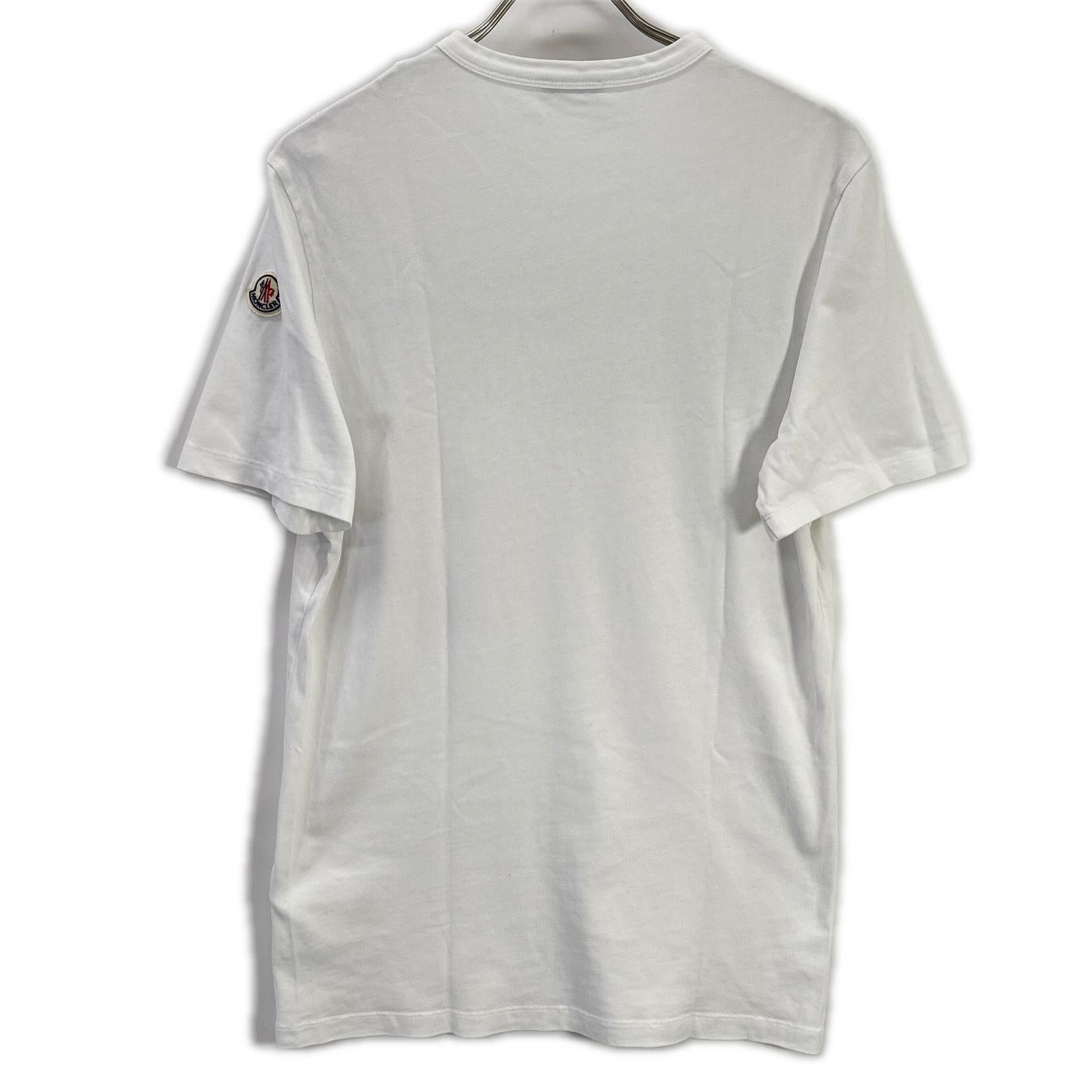 MONCLER モンクレール ホワイト G20918C00042 21年製 フロッキー Tシャツ トップス