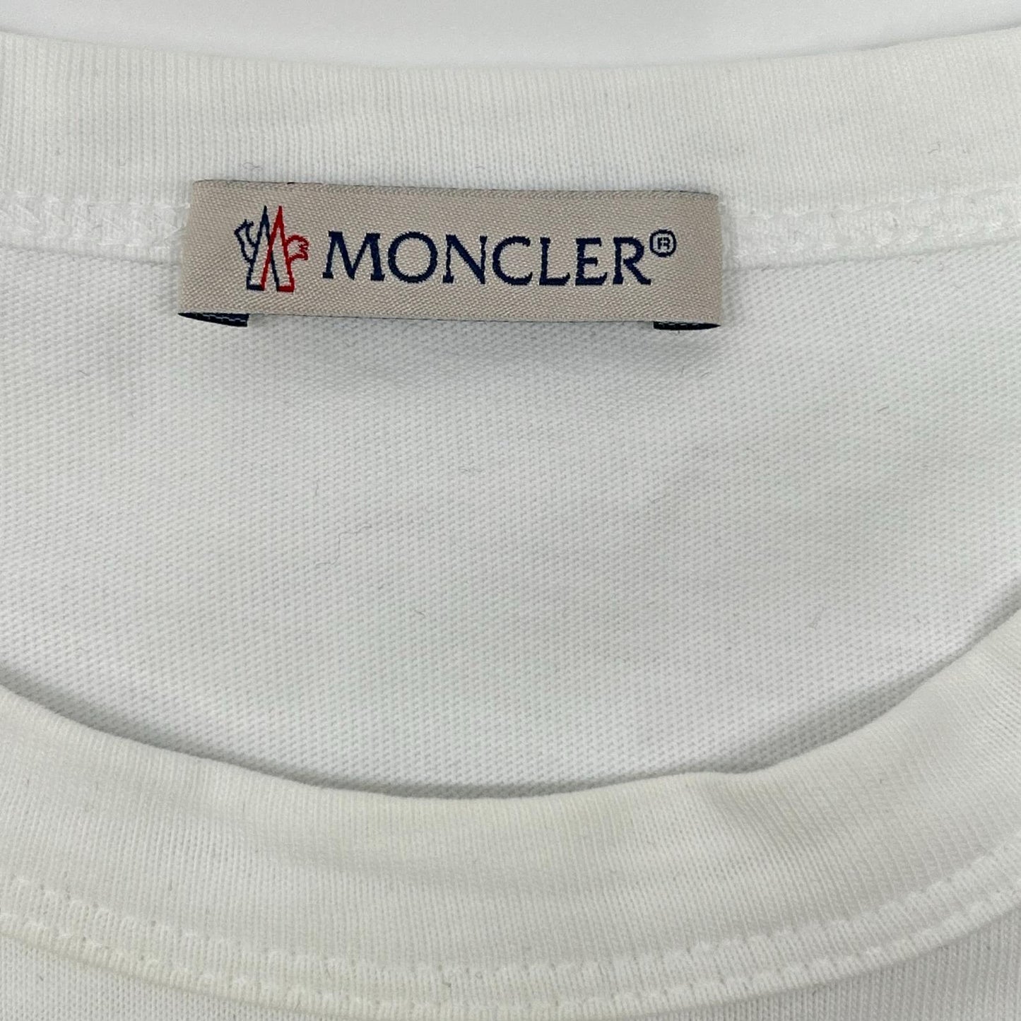 MONCLER モンクレール ホワイト G20918C00042 21年製 フロッキー Tシャツ トップス