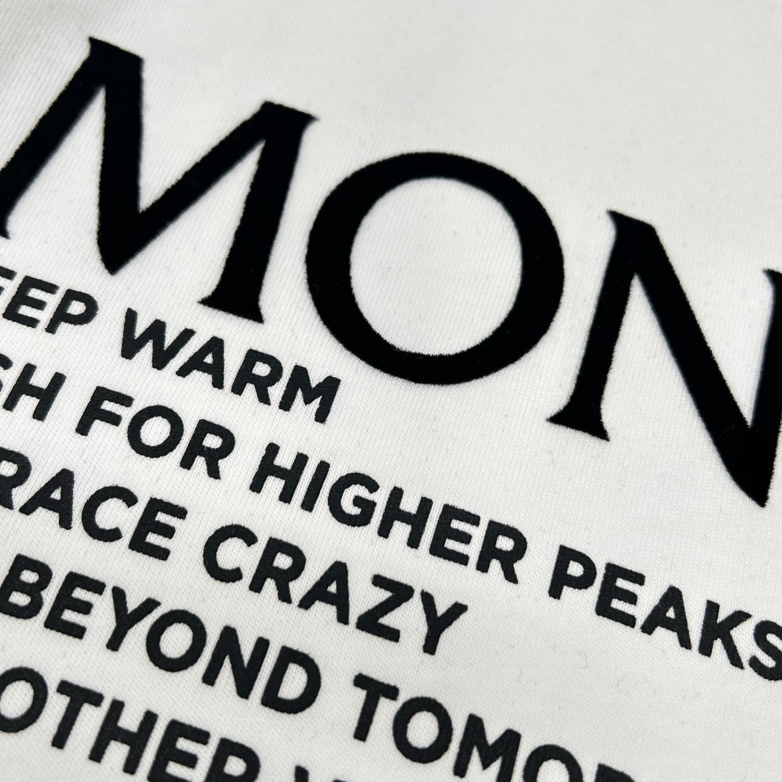 MONCLER モンクレール ホワイト G20918C00042 21年製 フロッキー Tシャツ トップス