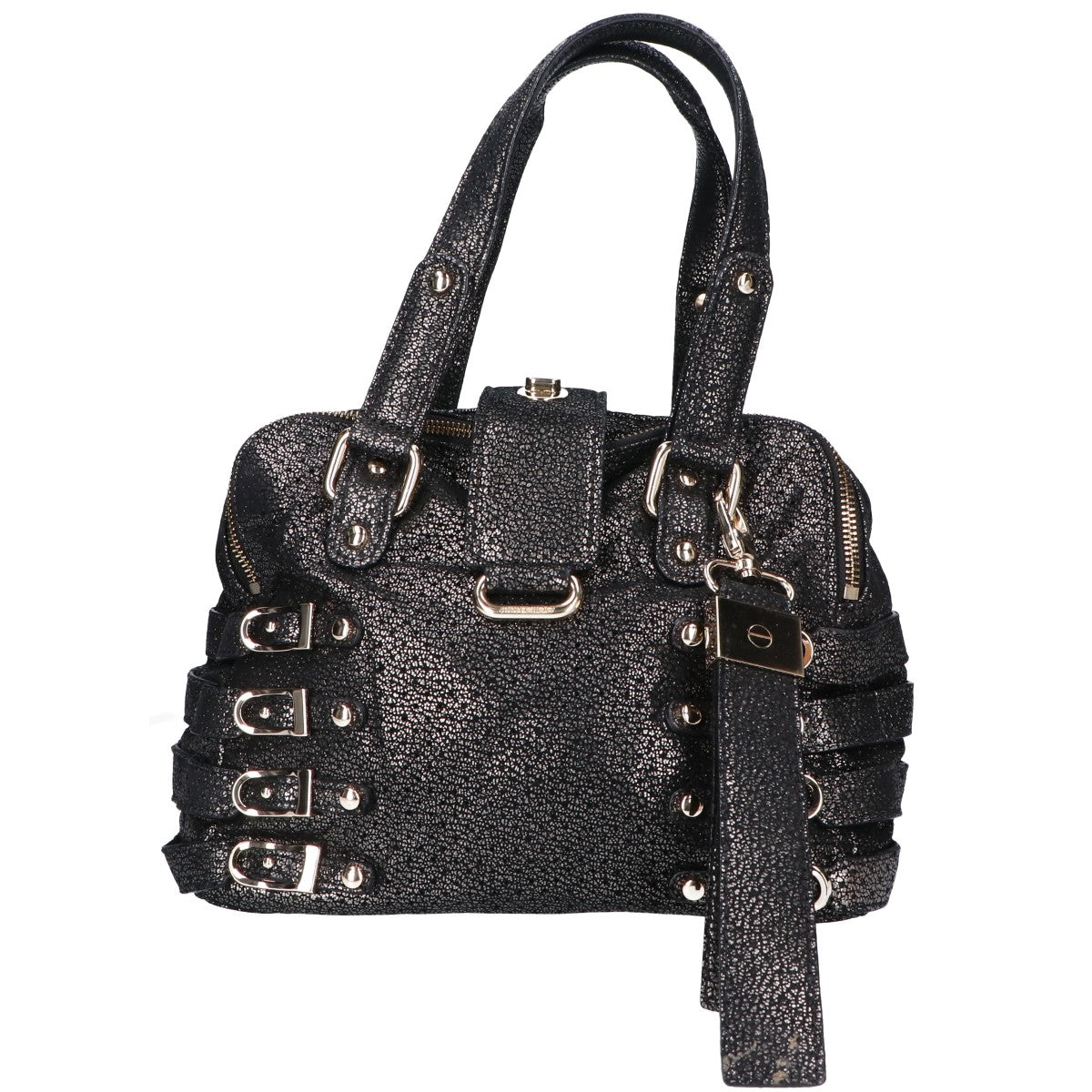 JIMMY CHOO ジミーチュウ BLANCHE LARGE SATCHEL パンチング ハンドバッグ