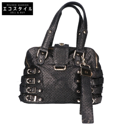 JIMMY CHOO ジミーチュウ BLANCHE LARGE SATCHEL パンチング ハンドバッグ