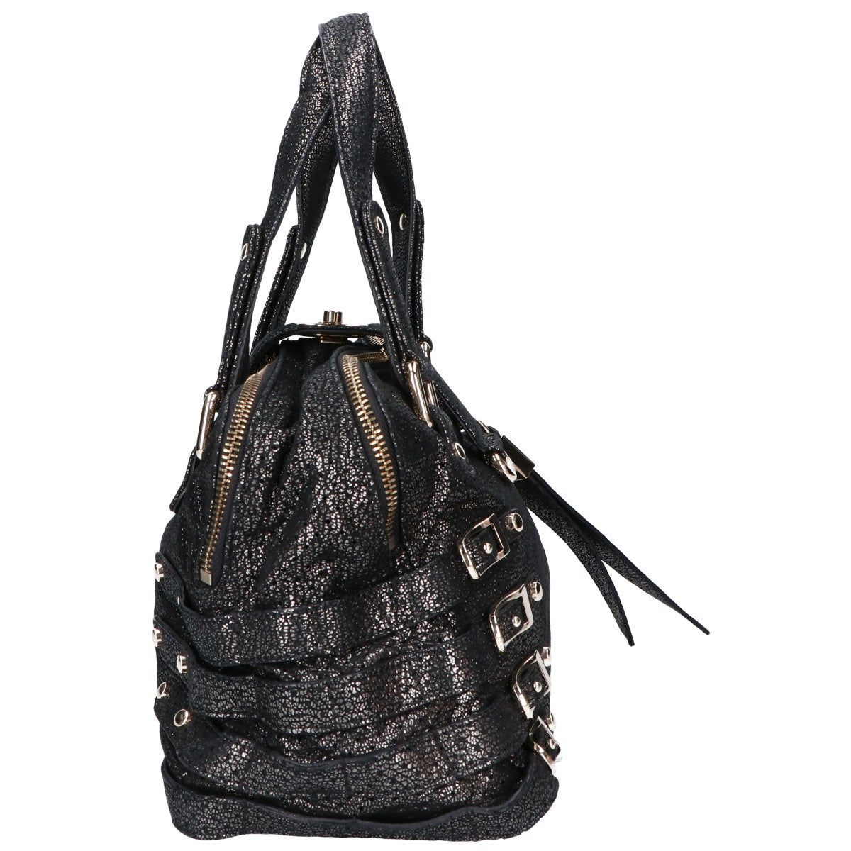 JIMMY CHOO ジミーチュウ BLANCHE LARGE SATCHEL パンチング ハンドバッグ