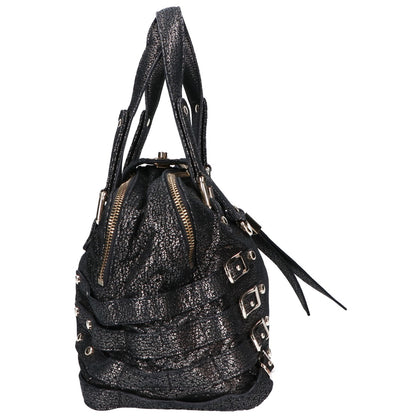JIMMY CHOO ジミーチュウ BLANCHE LARGE SATCHEL パンチング ハンドバッグ