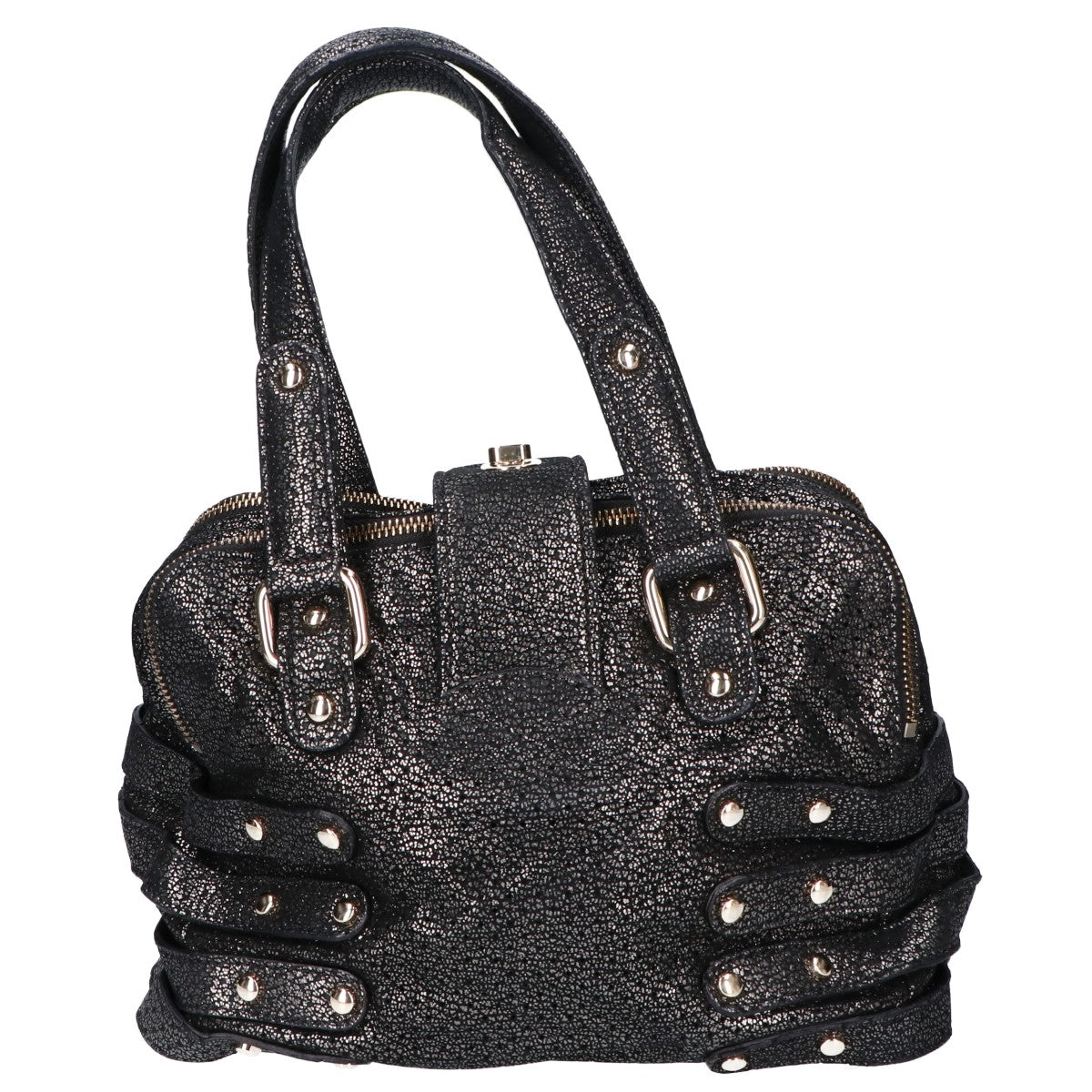 JIMMY CHOO ジミーチュウ BLANCHE LARGE SATCHEL パンチング ハンドバッグ