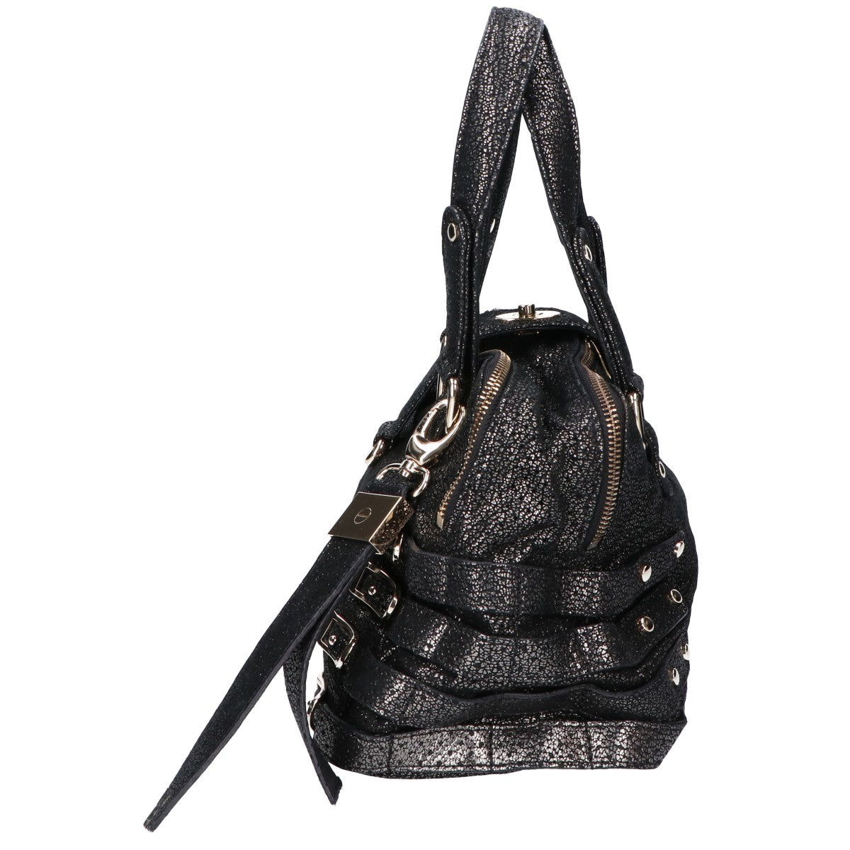JIMMY CHOO ジミーチュウ BLANCHE LARGE SATCHEL パンチング ハンドバッグ