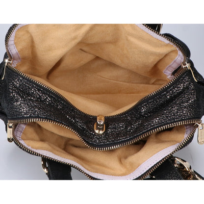 JIMMY CHOO ジミーチュウ BLANCHE LARGE SATCHEL パンチング ハンドバッグ