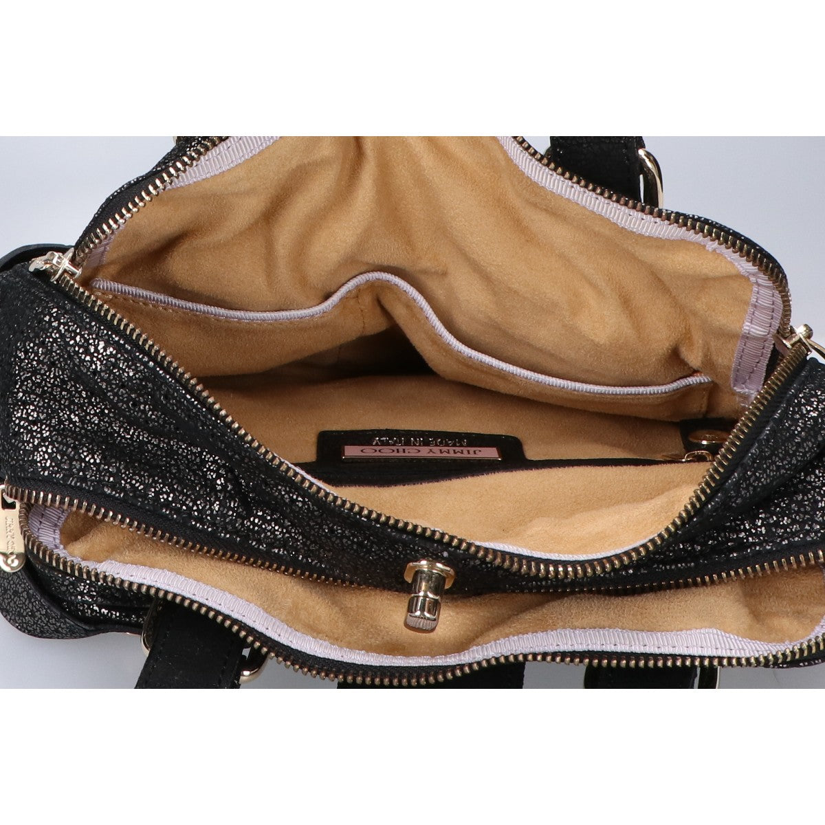 JIMMY CHOO ジミーチュウ BLANCHE LARGE SATCHEL パンチング ハンドバッグ