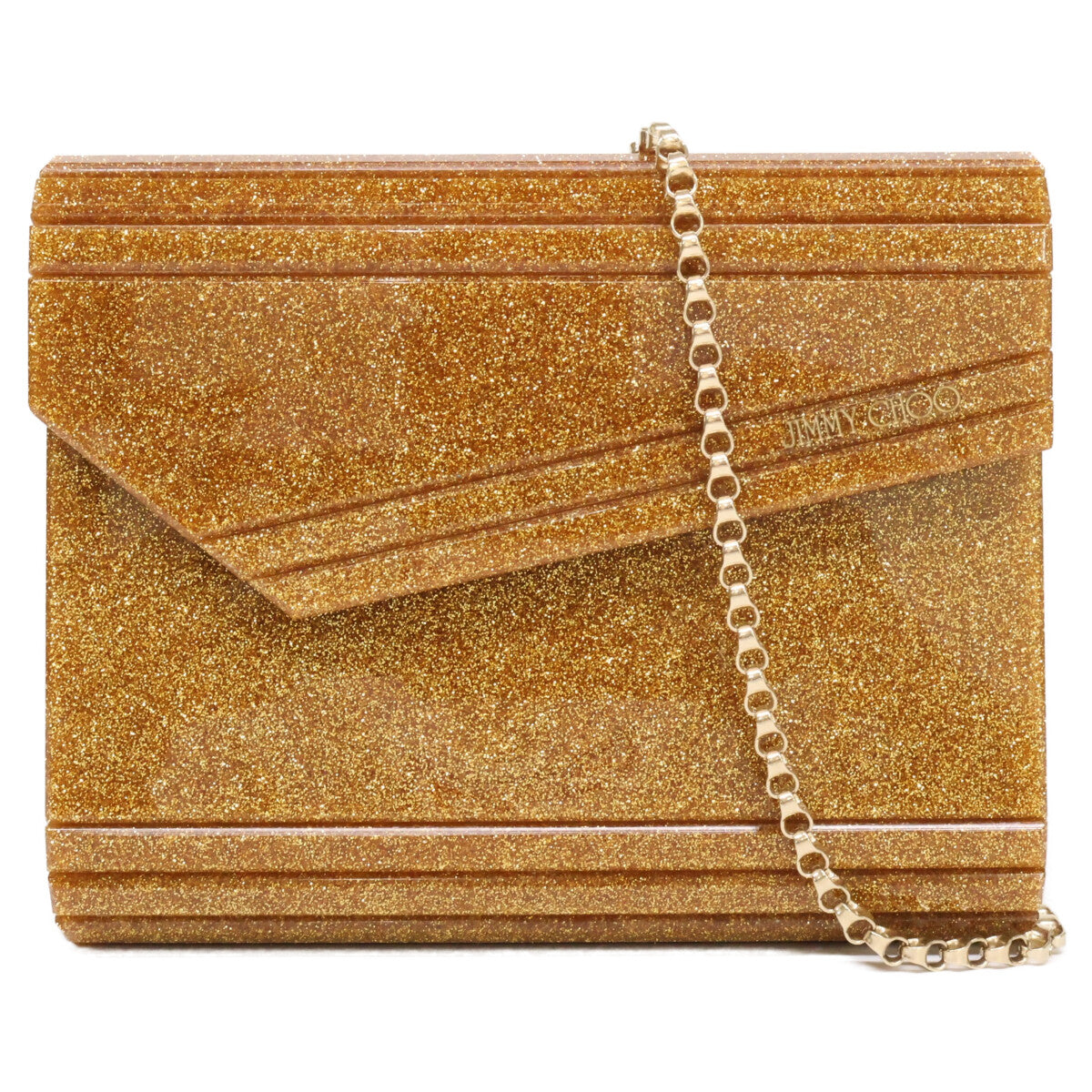 JIMMY CHOO ジミーチュウ 【美品】CANDY キャンディ ラメ クラッチ / チェーン ショルダーバッグ