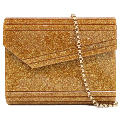 JIMMY CHOO ジミーチュウ 【美品】CANDY キャンディ ラメ クラッチ / チェーン ショルダーバッグ