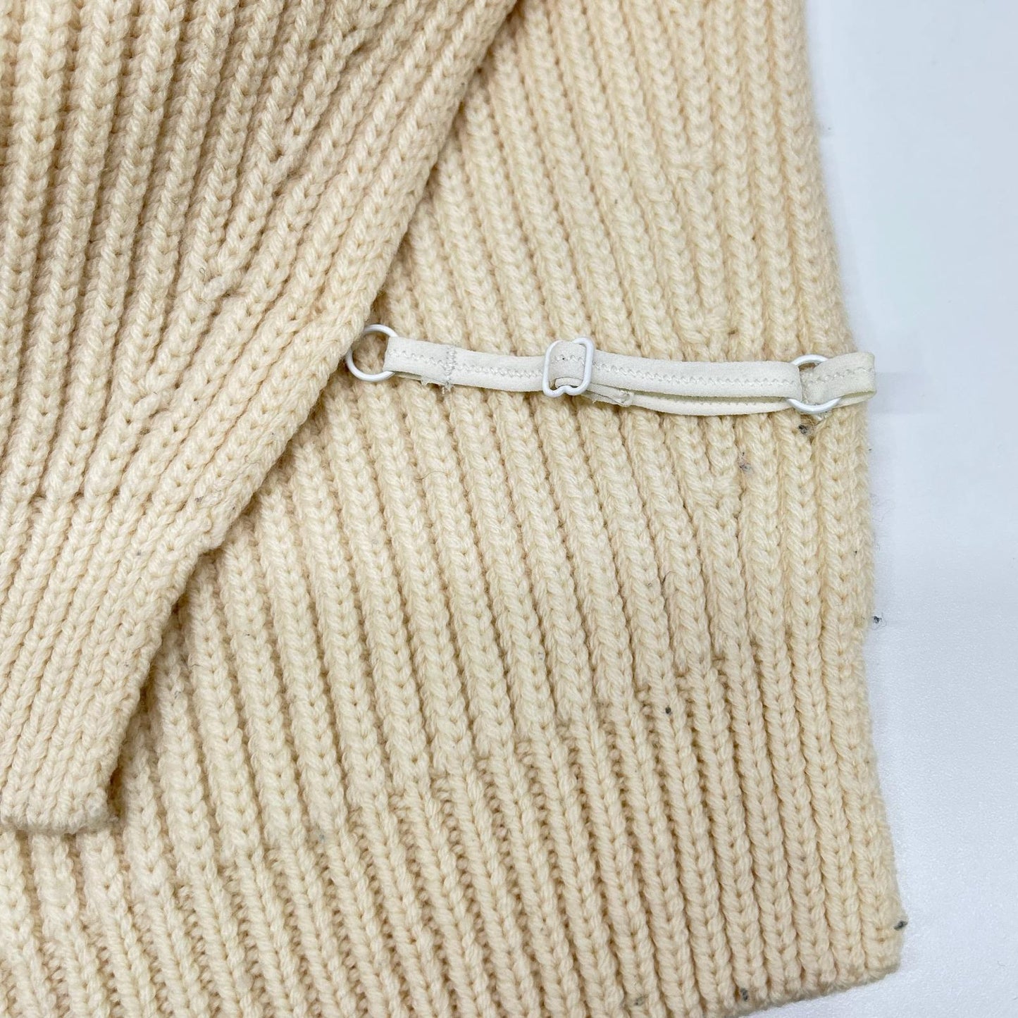 ALEXANDER WANG アレキサンダーワン ホワイト 21-25-0049 リブ編み ウール クルーネックニット トップス