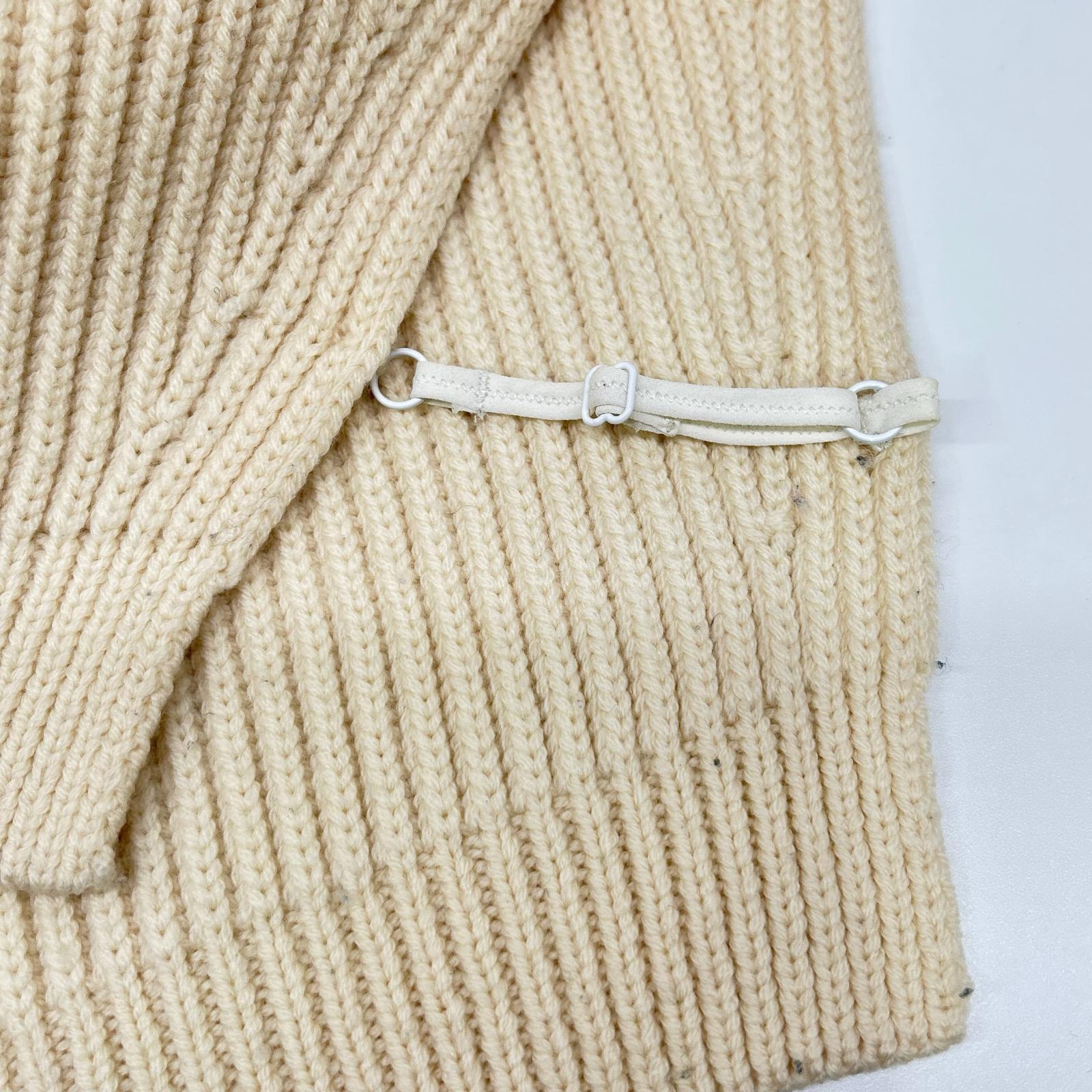 ALEXANDER WANG アレキサンダーワン ホワイト 21-25-0049 リブ編み ウール クルーネックニット トップス