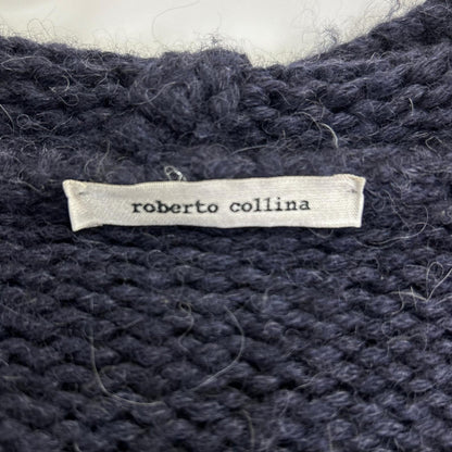ROBERTO COLLINA ロベルトコリーナ ネイビー アルパカ混 ニットフーディ トップス