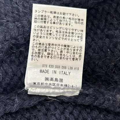 ROBERTO COLLINA ロベルトコリーナ ネイビー アルパカ混 ニットフーディ トップス