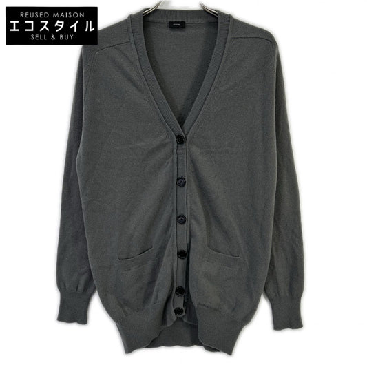 JOSEPH ジョセフ グレー カシミヤ エルボーパッチニットカーディガン トップス