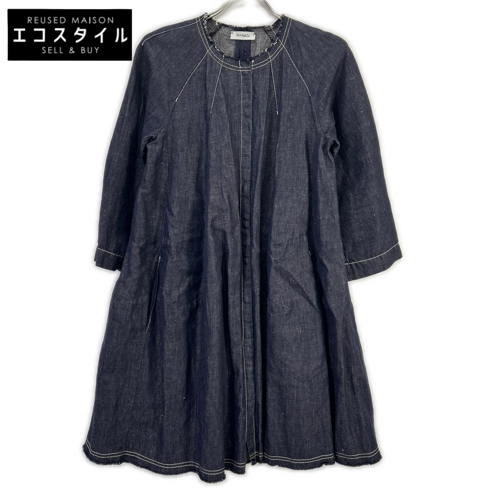 MAX&Co. マックスアンドコー インディゴ 62211616-40-1 デニムノーカラーシャツ トップス
