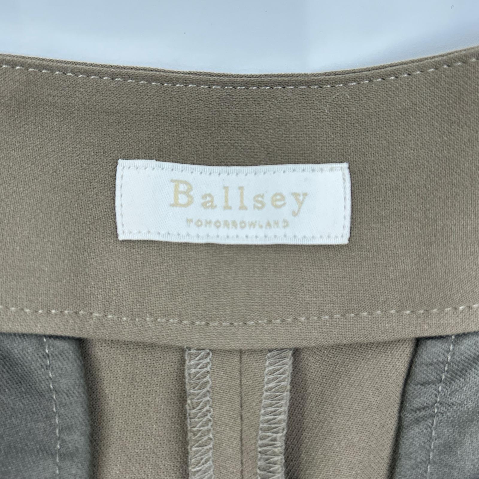 BALLSEY ボールジー グレー 11-04-82-04331 化繊 ワンタック ワイドパンツ ボトムス