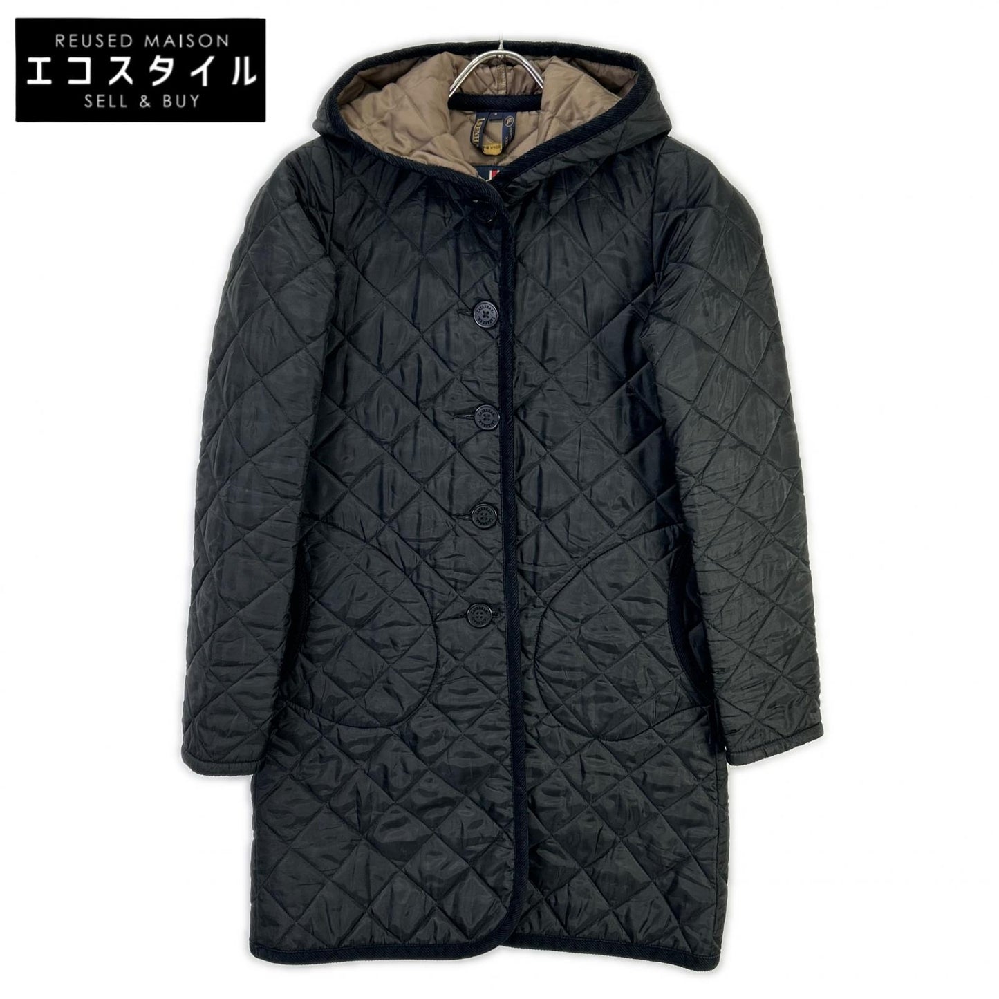 LAVENHAM ラベンハム 黒 キルティングコート コート
