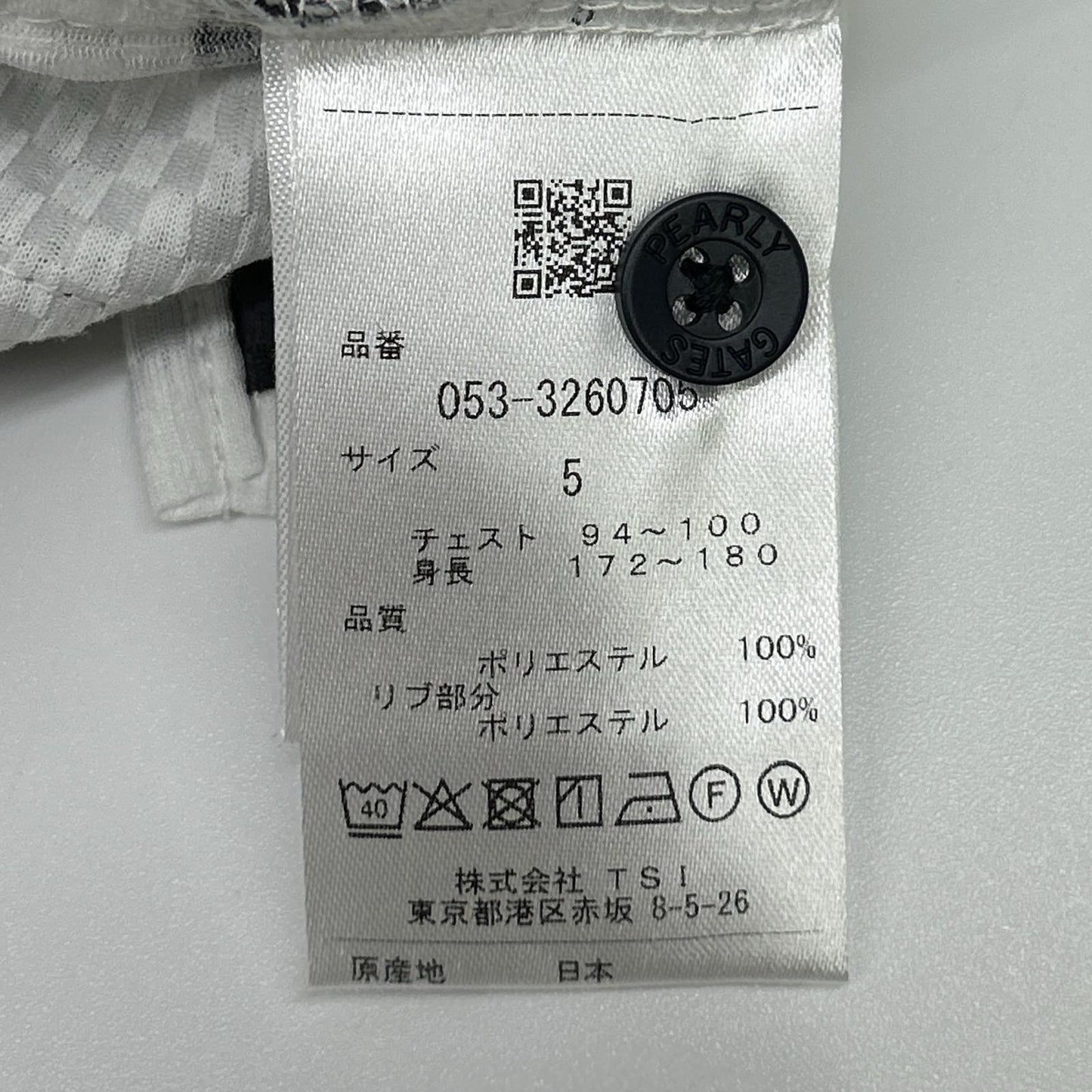 PEARLY GATES パーリーゲイツ 053-3260705 トライクールサッカーチェック トップス