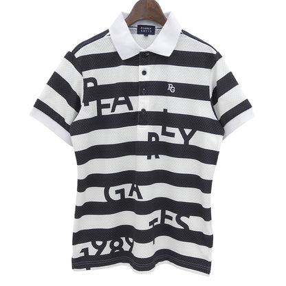PEARLY GATES パーリーゲイツ トライクール サッカー チェック トップス メンズ ホワイト×ブラック 4 053-3260705 トップス