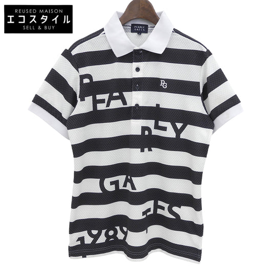 PEARLY GATES パーリーゲイツ トライクール サッカー チェック トップス メンズ ホワイト×ブラック 4 053-3260705 トップス