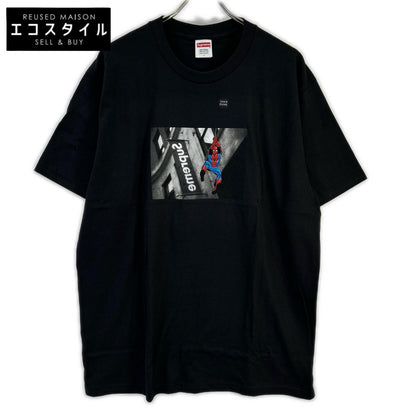 Supreme シュプリーム ブラック Spider-Man Tシャツ トップス