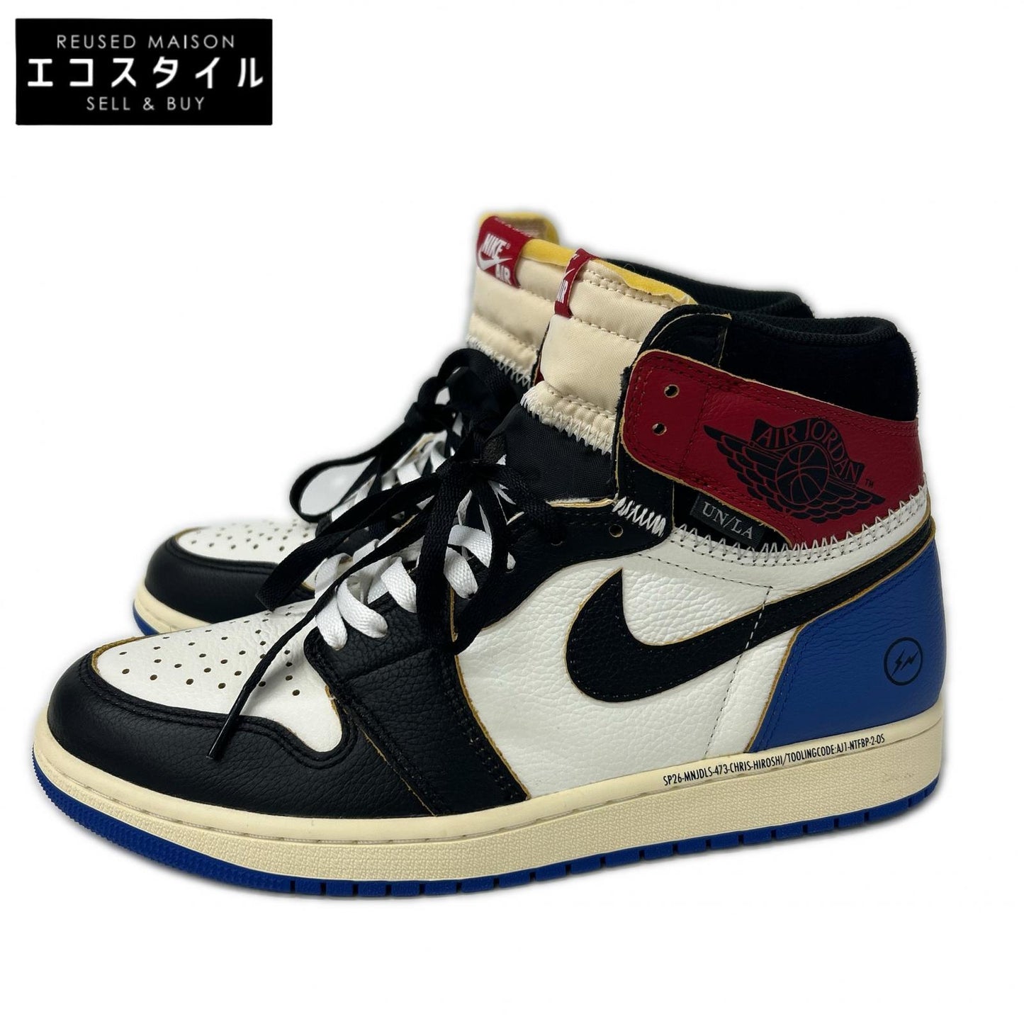 NIKE ナイキ Fragment x UNION【新品同様】IO7847 002 Air Jordan 1 Retro High OG SP ハイカットスニーカー シューズ
