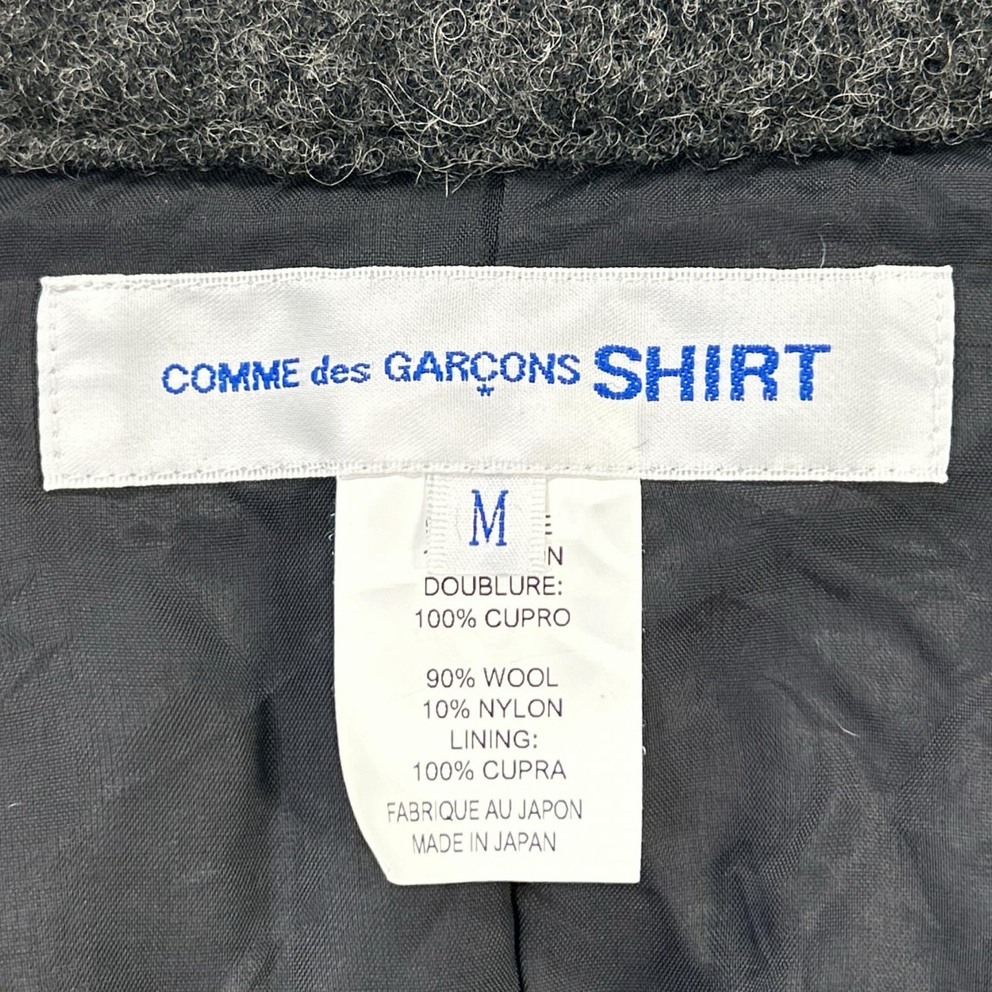 COMMEdesGARCONS SHIRT コムデギャルソンシャツ FL-J004 WOOL NYLON SERGE GARMENT MILLED JACKET ジャケット