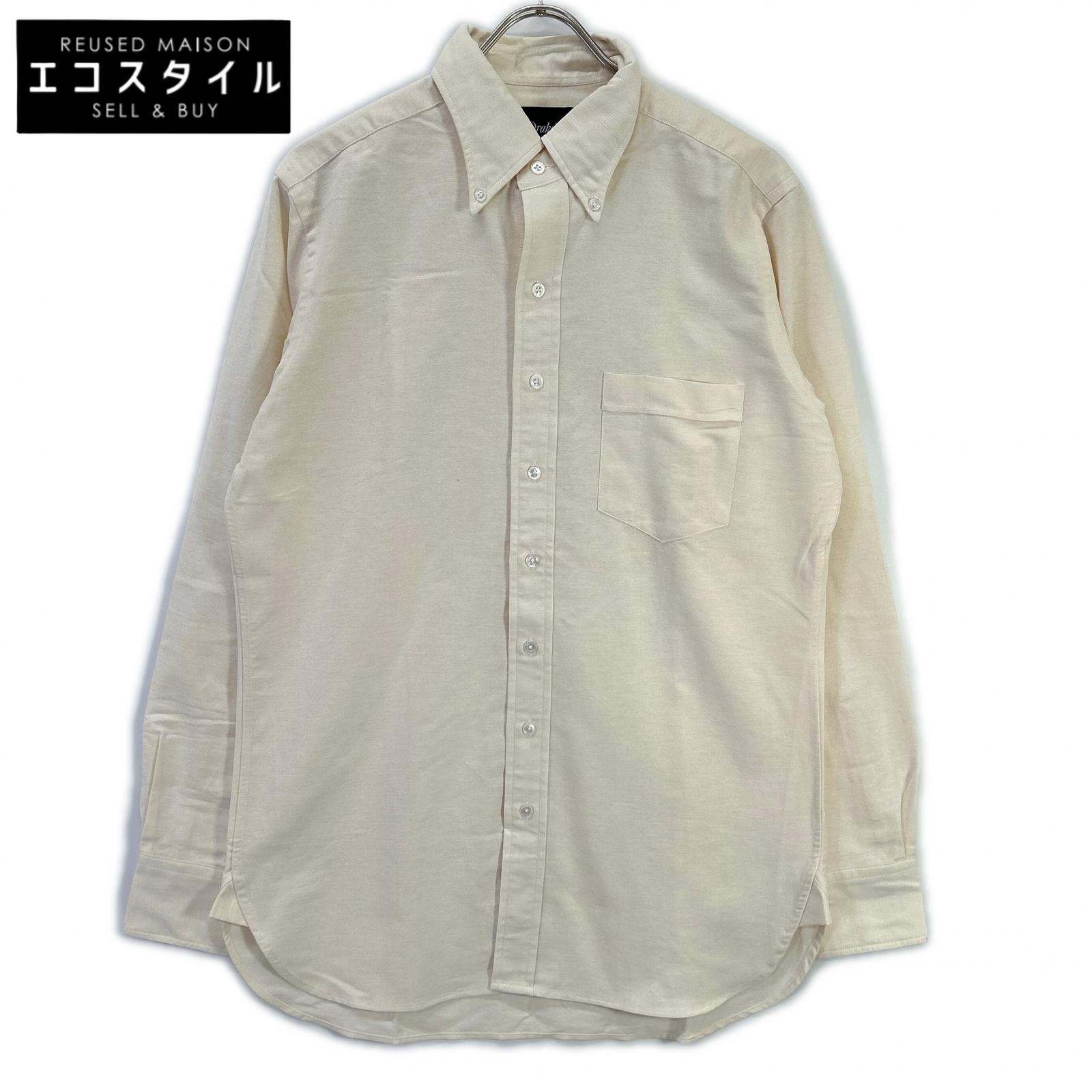 Drakes ドレイクス アイボリー コットン BDシャツ トップス