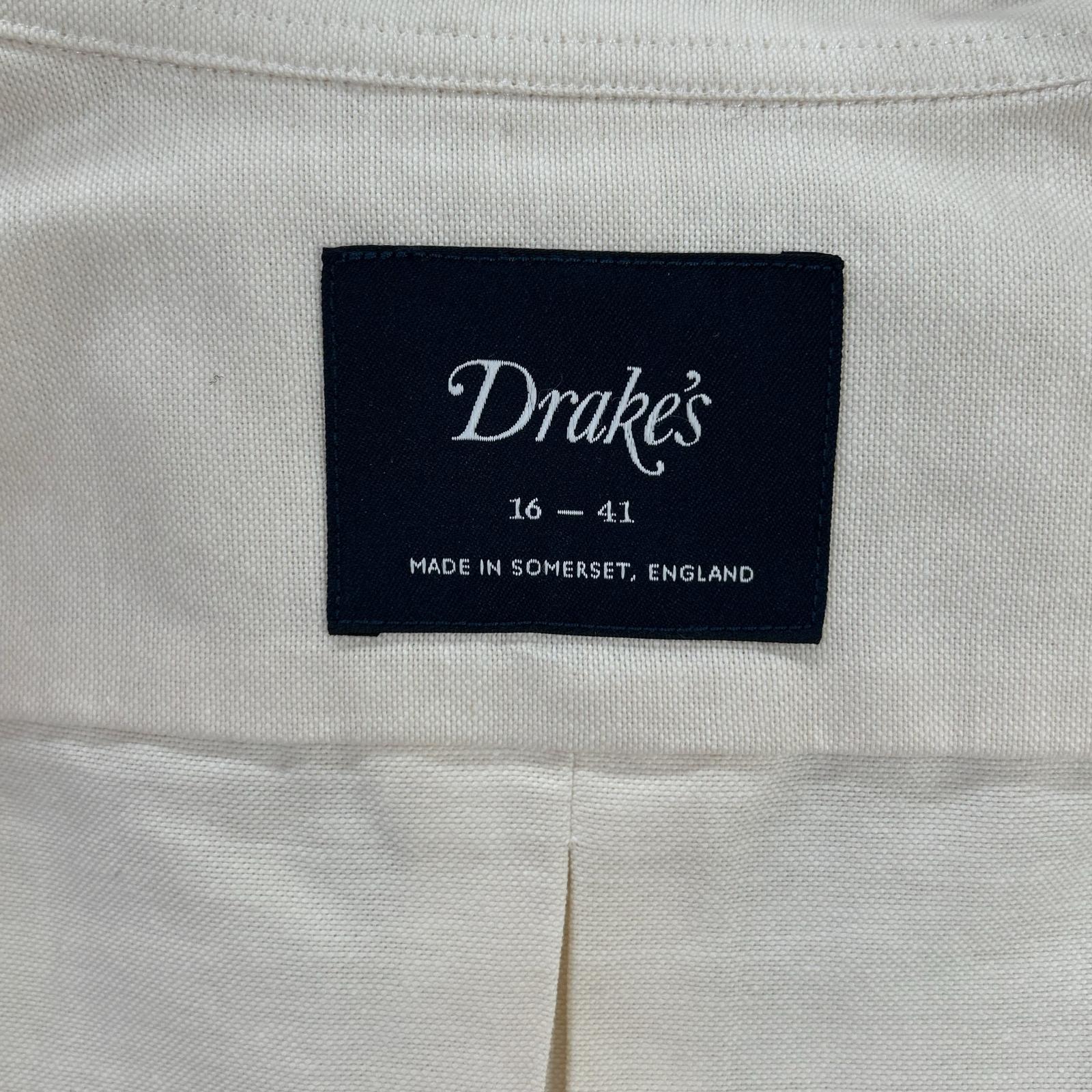 Drakes ドレイクス アイボリー コットン BDシャツ トップス