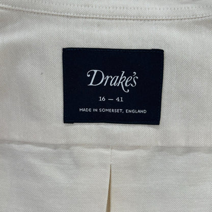 Drakes ドレイクス アイボリー コットン BDシャツ トップス