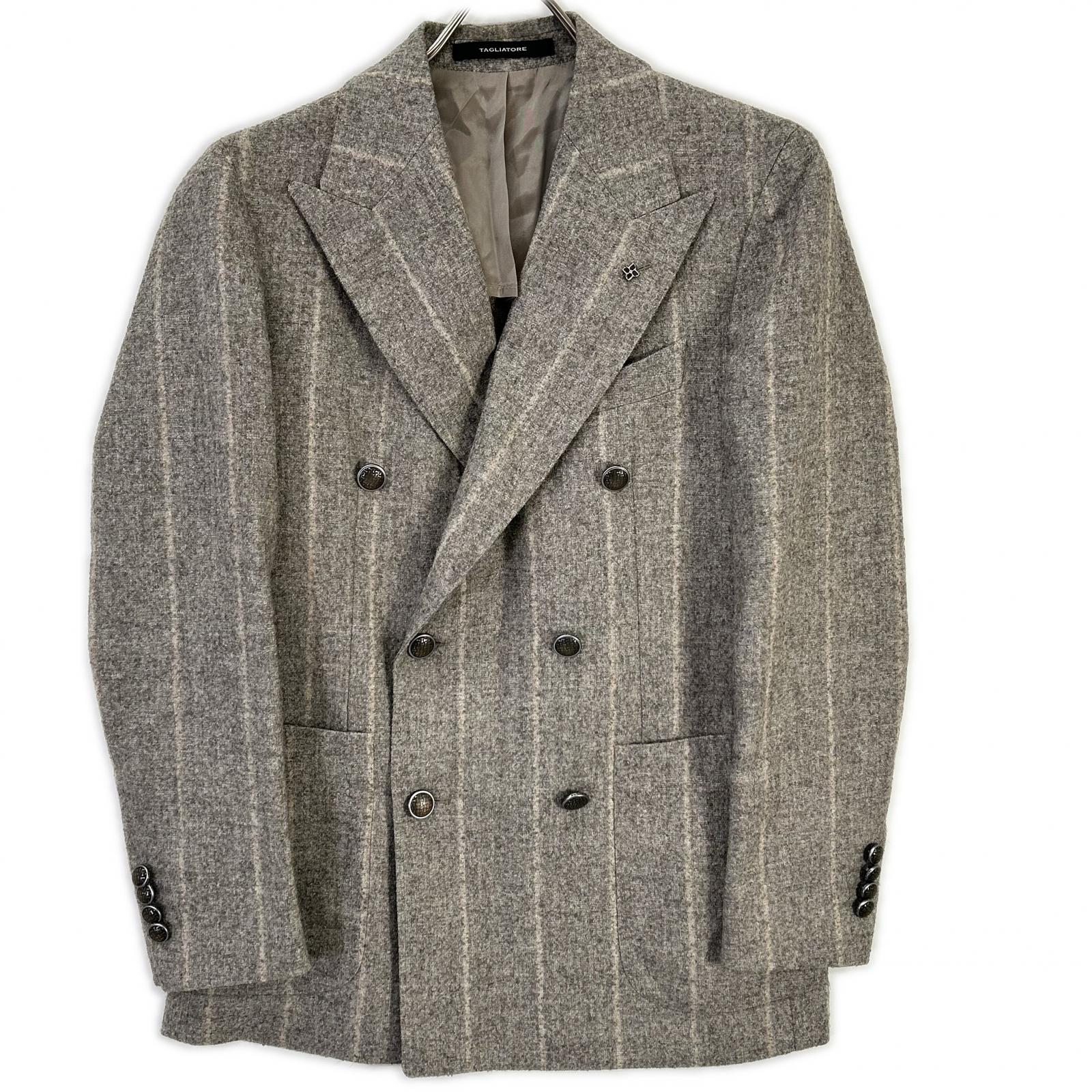 TAGLIATORE タリアトーレ ライトグレー G-GUS20K アルパカ混 ダブルジャケット ジャケット