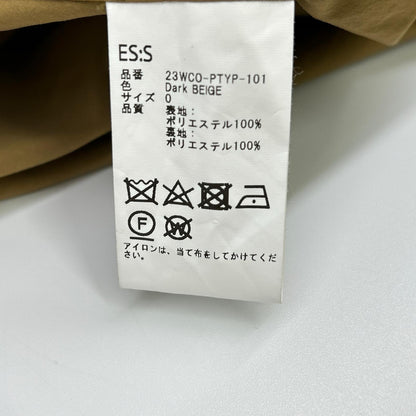 ES:S エス ダークベージュ 23WCO-PTYP-101 トレンチコート コート