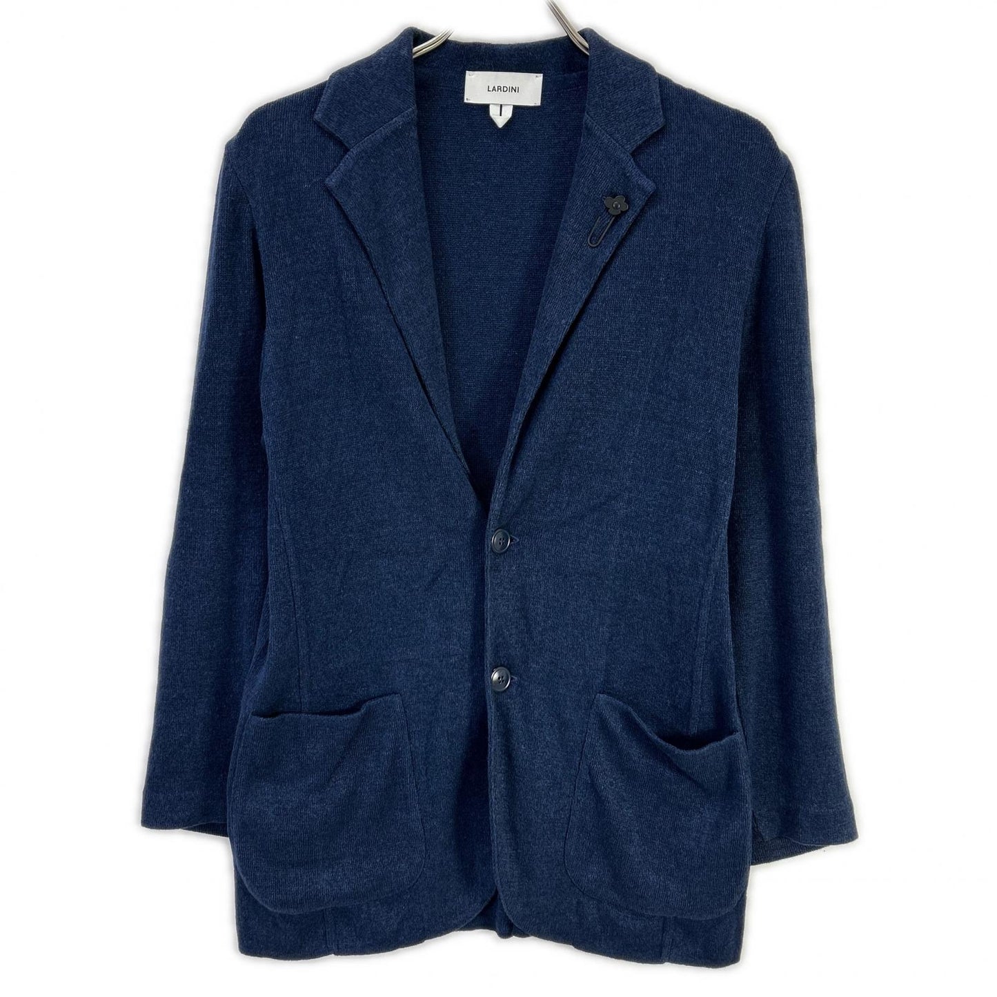 LARDINI ラルディーニ ネイビー JZLJM56 リネンコットン ニットジャケット ジャケット