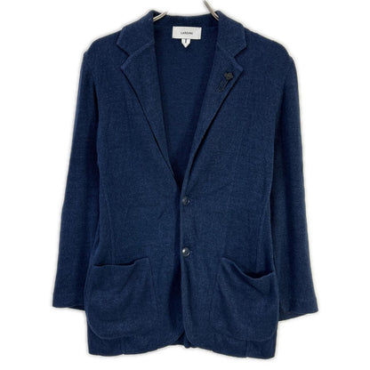 LARDINI ラルディーニ ネイビー JZLJM56 リネンコットン ニットジャケット ジャケット