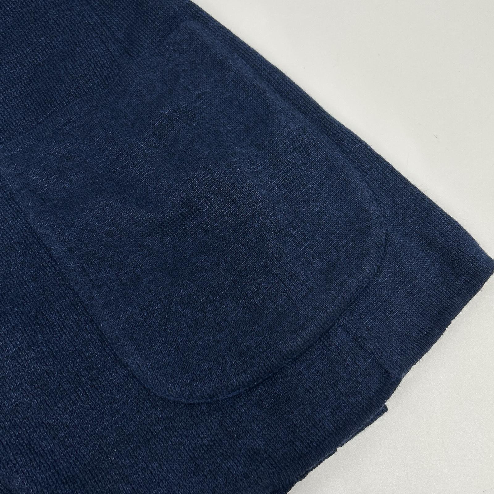 LARDINI ラルディーニ ネイビー JZLJM56 リネンコットン ニットジャケット ジャケット