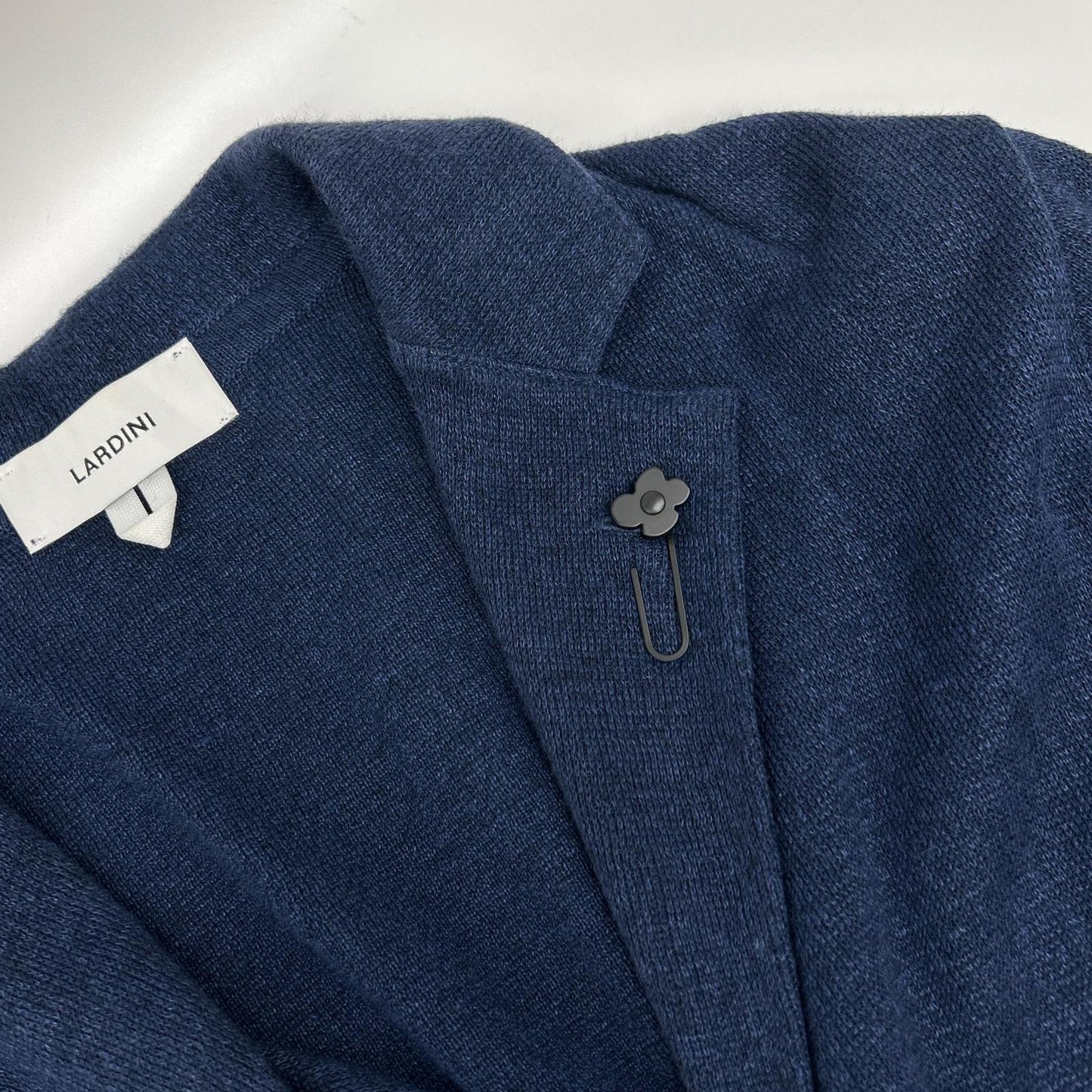LARDINI ラルディーニ ネイビー JZLJM56 リネンコットン ニットジャケット ジャケット