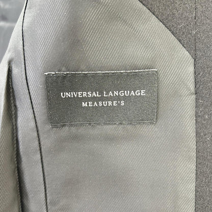 UNIVERSAL LANGUAGE ユニバーサルランゲージ ブラック カミシヤ コロンボ生地 チェスターコート コート