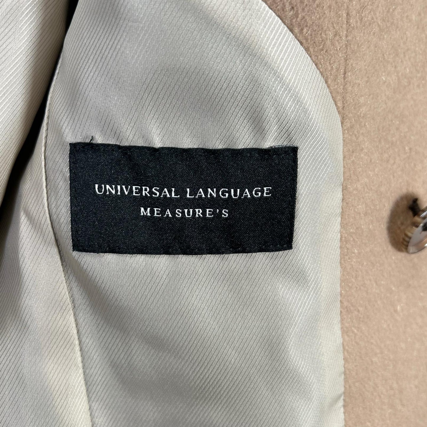 UNIVERSAL LANGUAGE ユニバーサルランゲージ キャメルベージュ カミシヤ コロンボ生地 ダウルチェスターコート コート