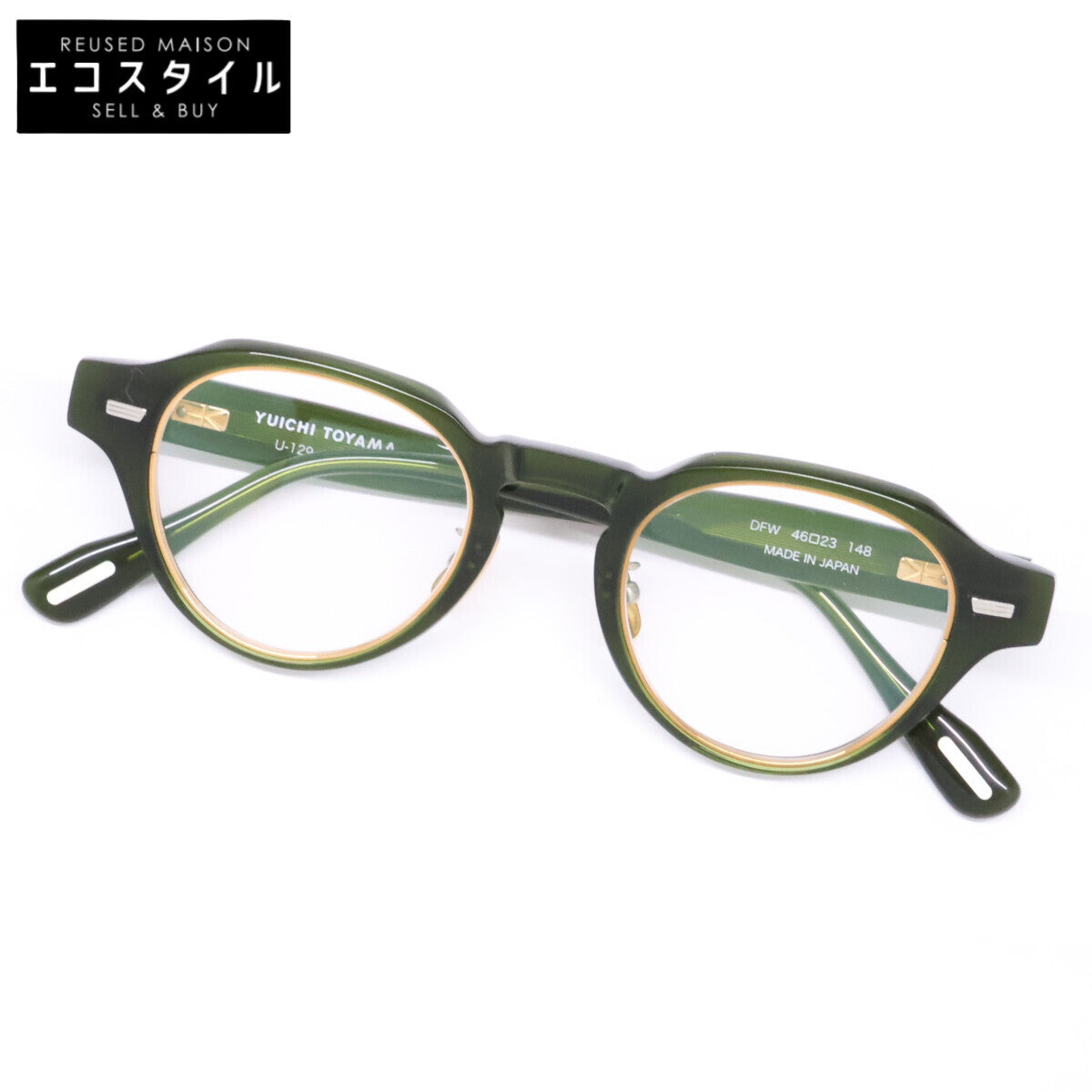 YUICHI TOYAMA ユウイチトヤマ 【美品】U-129 COL.04 DFW クラウンパント アイウェア 眼鏡