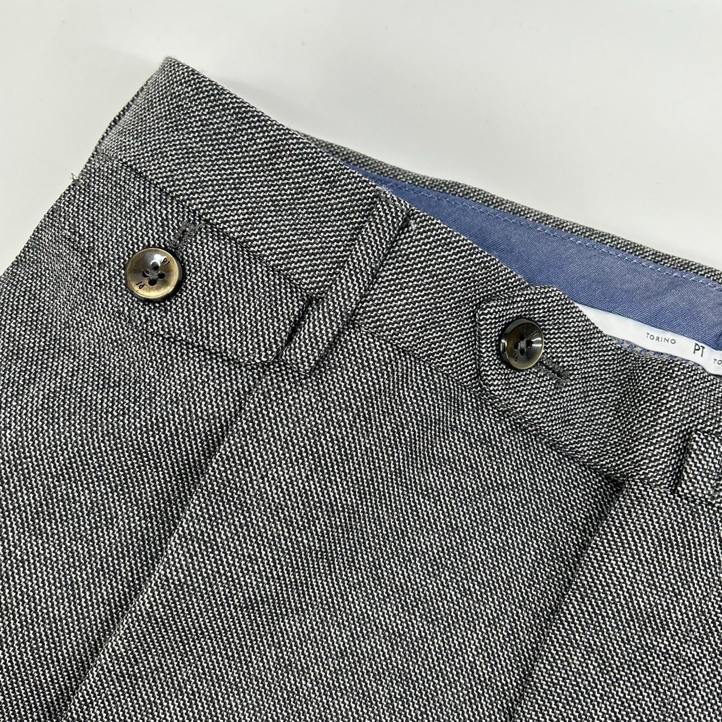 PT TORINO ピーティートリノ グレー GENTLEMAN FIT ダブル仕上げ スラックス ボトムス
