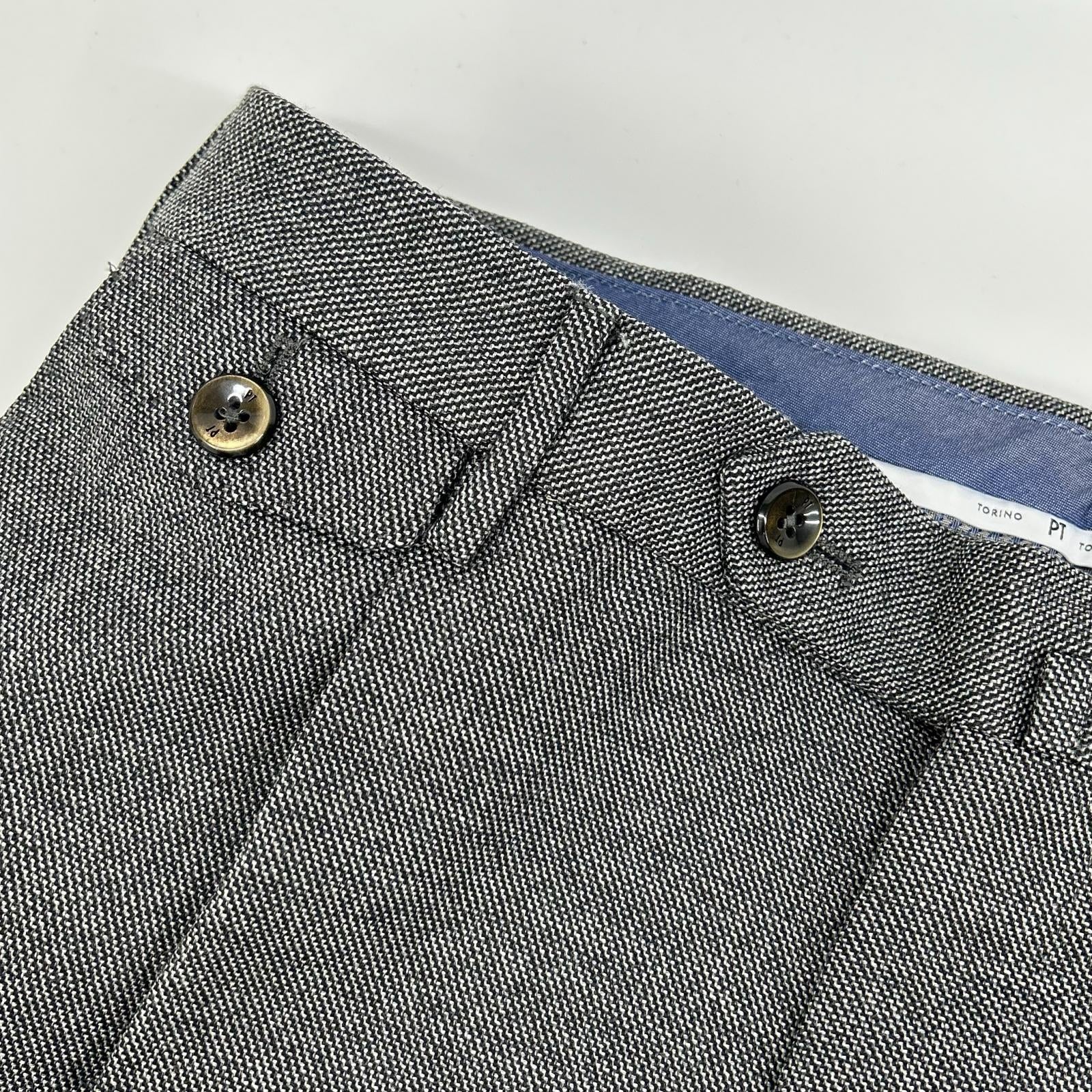 PT TORINO ピーティートリノ グレー GENTLEMAN FIT ダブル仕上げ スラックス ボトムス