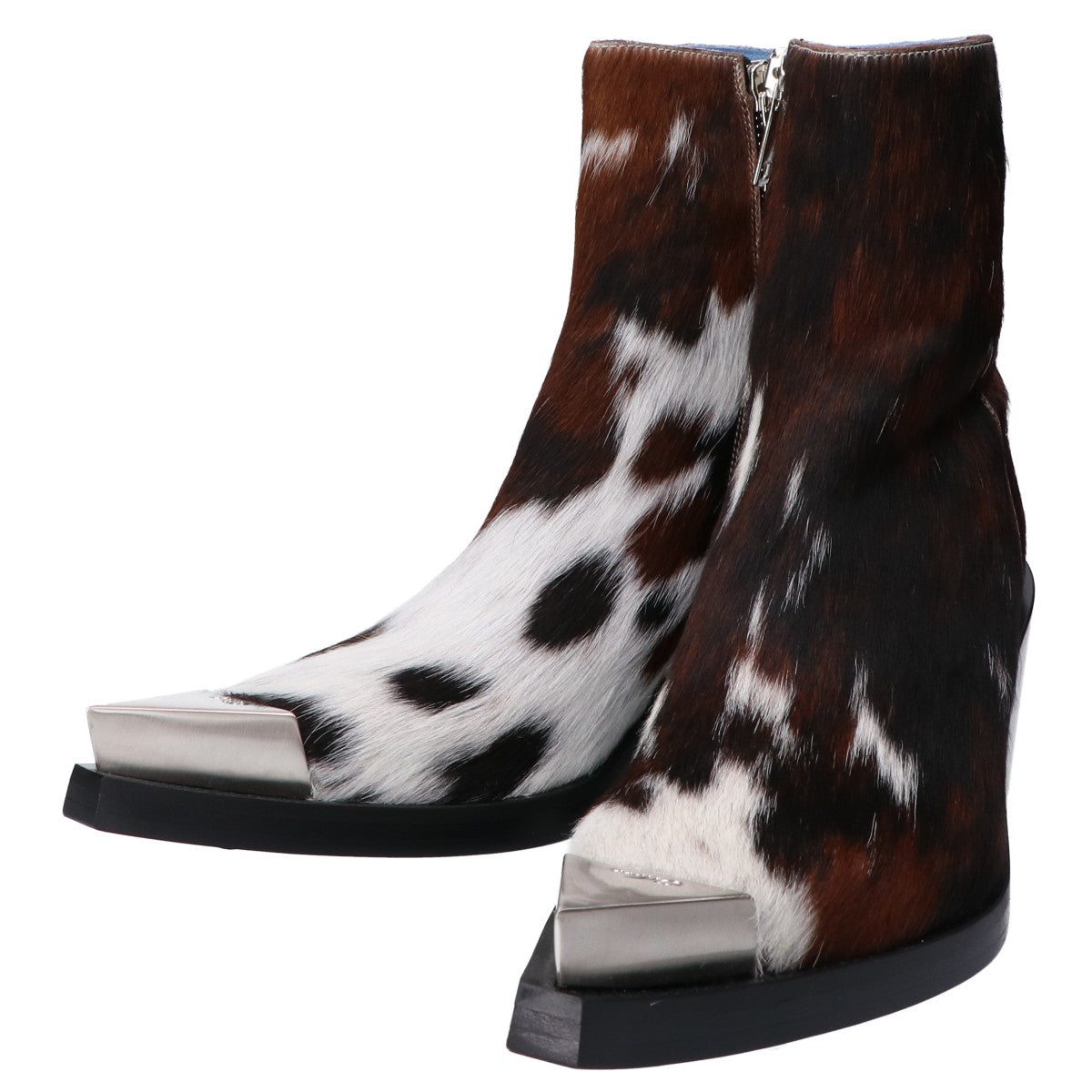 Achilles Ion Gabriel アキレス イオン ガブリエル 新品同様 FT0002ーAW24ー960 カウ ハラコ BANG ANKLE BOOT シューズ