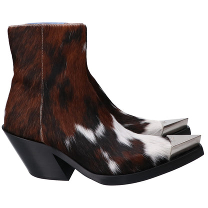 Achilles Ion Gabriel アキレス イオン ガブリエル 新品同様 FT0002ーAW24ー960 カウ ハラコ BANG ANKLE BOOT シューズ