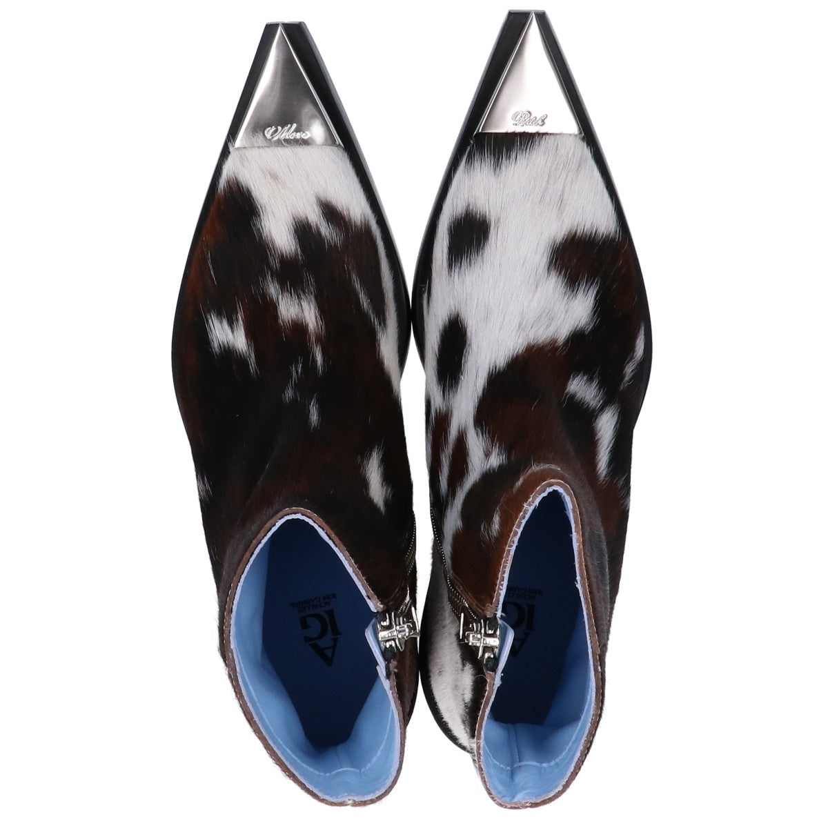 Achilles Ion Gabriel アキレス イオン ガブリエル 新品同様 FT0002ーAW24ー960 カウ ハラコ BANG ANKLE BOOT シューズ