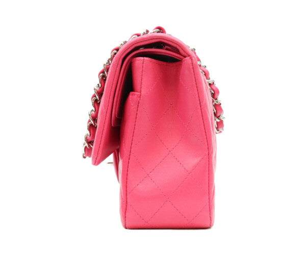 CHANEL シャネル 19番台 A01112 ネオピンク ラム シルバー金具 マトラッセ25 ショルダーバッグ