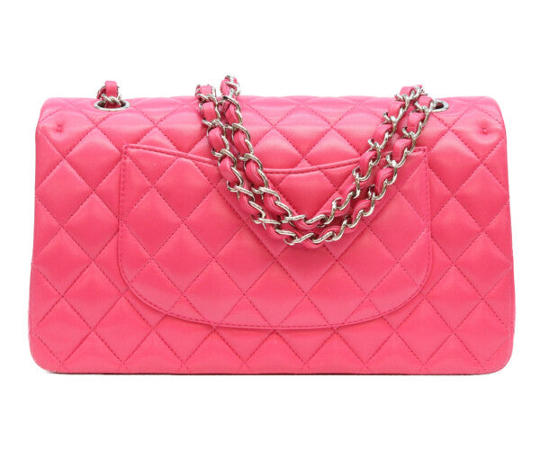 CHANEL シャネル 19番台 A01112 ネオピンク ラム シルバー金具 マトラッセ25 ショルダーバッグ