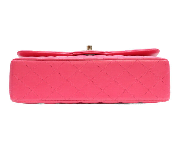 CHANEL シャネル 19番台 A01112 ネオピンク ラム シルバー金具 マトラッセ25 ショルダーバッグ