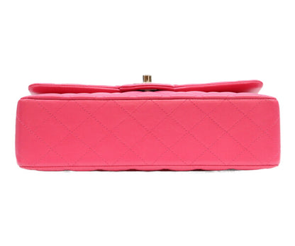 CHANEL シャネル 19番台 A01112 ネオピンク ラム シルバー金具 マトラッセ25 ショルダーバッグ